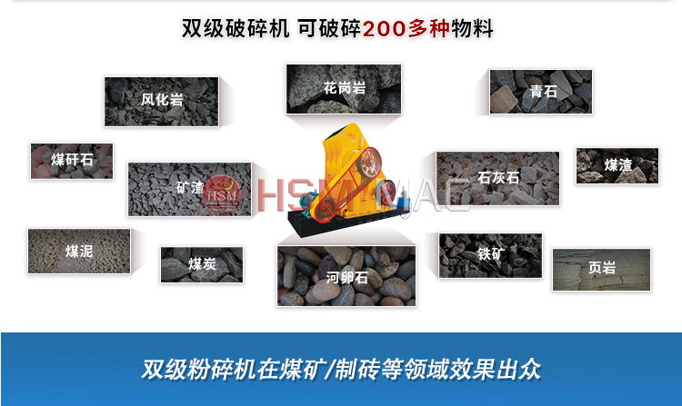 时产80吨煤矸石双级粉碎机